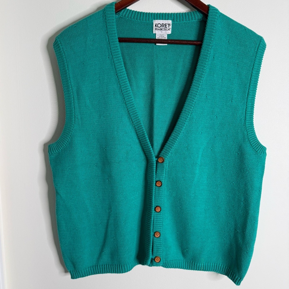 Vintage Koret Francisca Sweater Vest Size XL